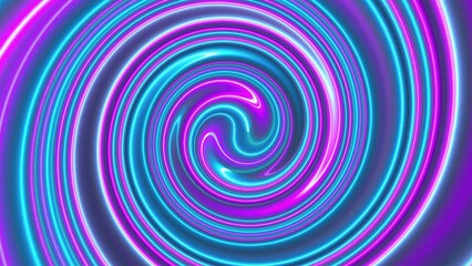 Naklejka premium Twirl neon lines