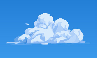 Stylized Cloud Painting Vector Illustration