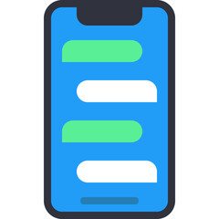 Obraz premium Mobile Message Chain Icon