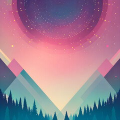 illustration of an background with mountains