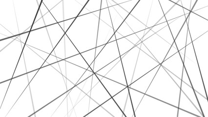 Chaotic abstract line background. Random geometric line seamless pattern. Black outline monochrome texture. Vector illustration.