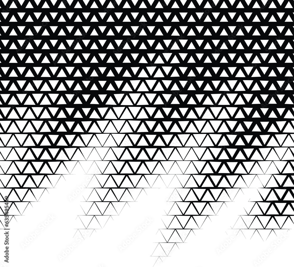 Poster Background with gradient of triangle shaped cells grid
