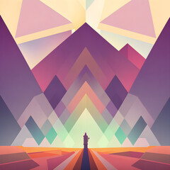 abstract background with triangles
