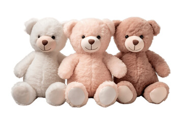 Collection of Isolated Stuffed Animal Toys having Transparent Background, PNG , Generative Ai