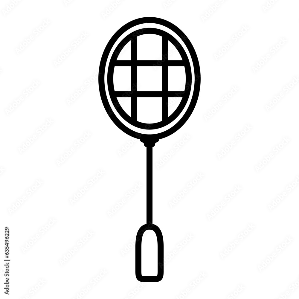 Wall mural badminton racket icon on transparent background