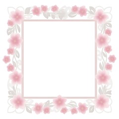 pink background with roses