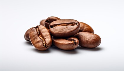 Obraz premium coffee beans on white background