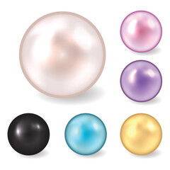 set of glossy spheres