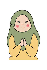 Obraz premium Muslim people greetings