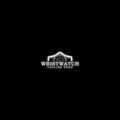 Watches frame logo design template icon isolated on dark background