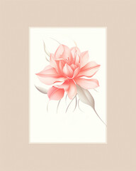 floral advertising empty mockup with soft tones and a feminine aesthetic 