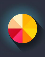 Fototapeta premium pie chart abstract circle with variations