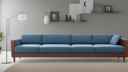 The interior of the house with a modern design sofa and couch.5-generative ai