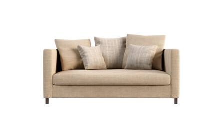 Modern sofa isolated on transparent background. PNG