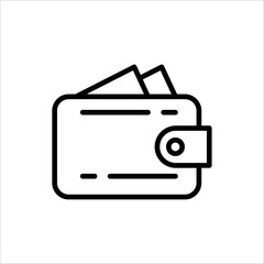 Wallet icon. e wallet icon for web design, app, and ui. isolated on white background