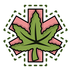 Cannabis Healthcare and Medicine sign concept, Therapeutic Effects of cannabinoids vector icon design, Cannabis and marijuana symbol, thc and cbd sign, recreational herbal drug stock illustration