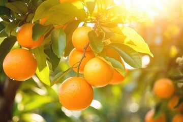 Oranges in garden