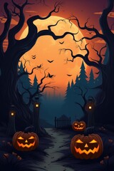 Halloween poster template