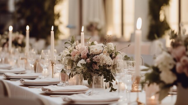 Wedding reception during an early evening during the snow