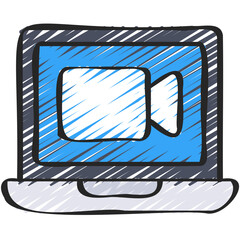 Laptop Video Call Icon