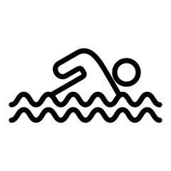 swim icon on transparent background