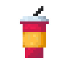 Cup from blocks isolated