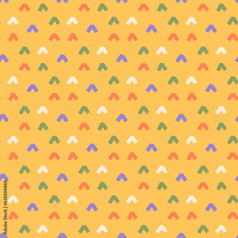 Aufkleber shabby angles seamless pattern. hand drawn geometric triangle brush strokes. bold lines with scuffs.