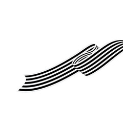 ribbon object with stripes, striped pattern