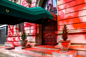 Russian Consulate in NYC Painted Red