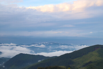 Fototapeta premium mountains and clouds