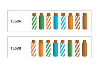 UTP cabling standards. vector illustration