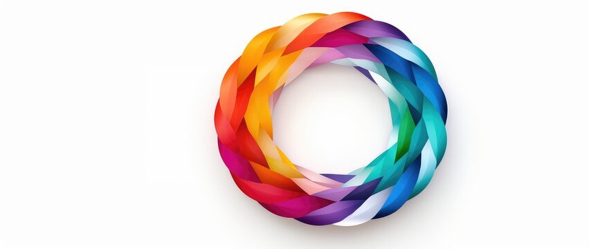 Colors crown, Emotional pattern, Evocative texture, Colorful Wallpaper, Joyful background. 3D CROWN OF COLORS. Joyful three-dimensional image of rainbow colors in circle that inspires good mood.