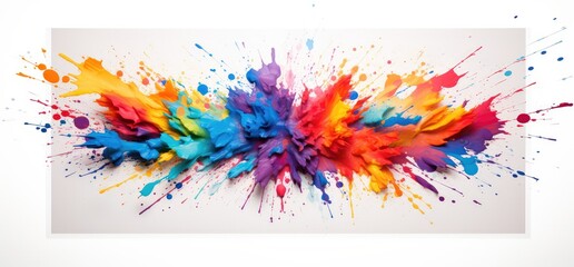 The Perfect Splash. Rich assortment of 3d color splashes. Three-dimensional liquid paint with a beautiful unique design. Contemporary modern art.