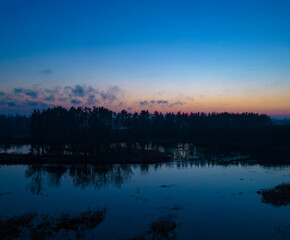 sunset over the river
