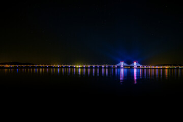 Tappan Zee Bridge At Night