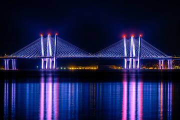Tappan Zee Bridge At Night