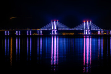 Tappan Zee Bridge At Night