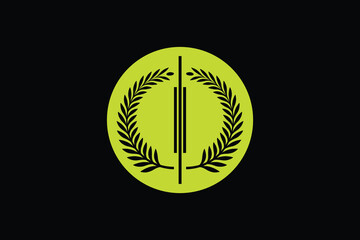 Minimal and Professional olive branch logo design vector template