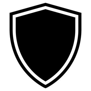 Shield icon in png. Black shield badge. Shield emblem in png. Security badge in glyph.