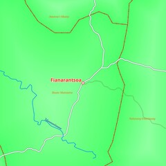 Map of  Fianarantsoa City in Madagascar