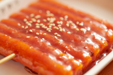 spicy seasoned rice cake skewers