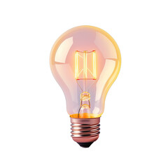 Obraz premium An isolated light bulb with ideal lighting on a transparent background