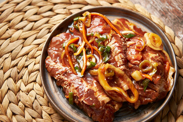 Seasoned pork ribs on a plate