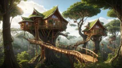 Fototapeta premium Mythical Treehouse