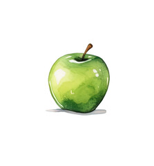 Apple element watercolor, generative ai
