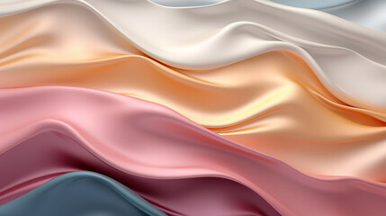 Obraz premium Silk fabric background. Pastel colors. Generative AI