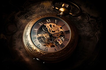 antique pocket watch made by midjourney