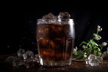 glass of cola made by midjeorney
