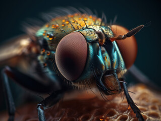Fly portrait created with Generative AI technology