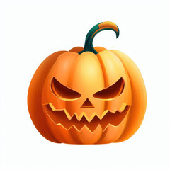 Fototapeta premium Pumpkin. Illustration for Halloween isolated on white background.generative AI